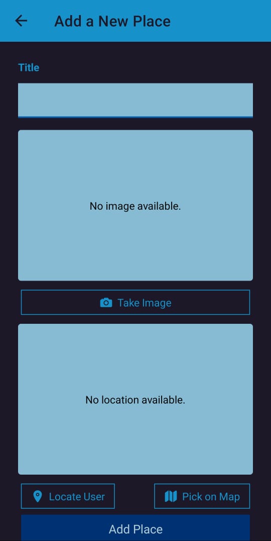 Favourite Places App Preview