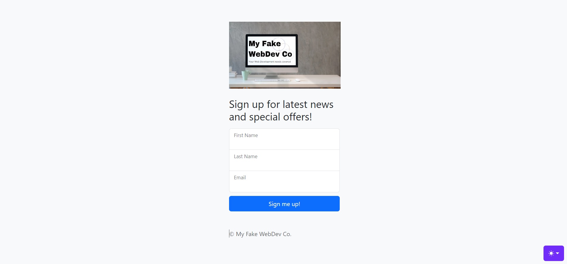 Newsletter Signup Preview