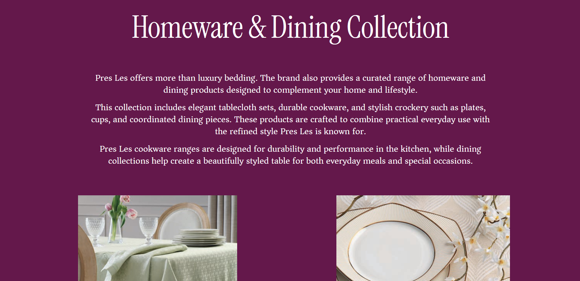 Buy Pres Les Bedding Site Preview