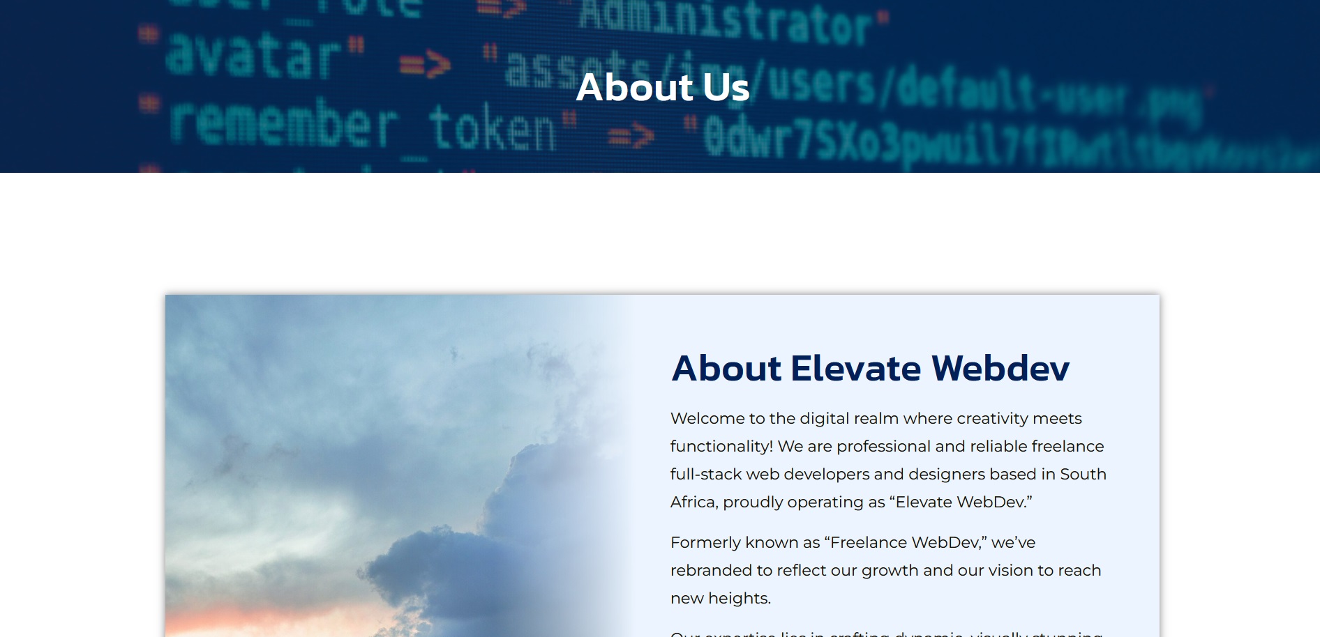 Elevate WebDev Site Preview