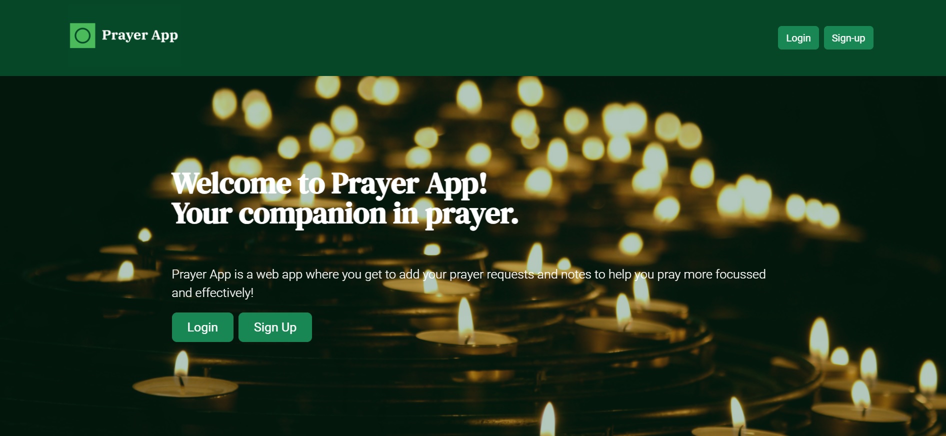 PrayerApp Site Preview